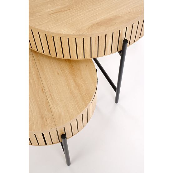 Set DANTE de 2 bănci, natural/negru (1p=1set)