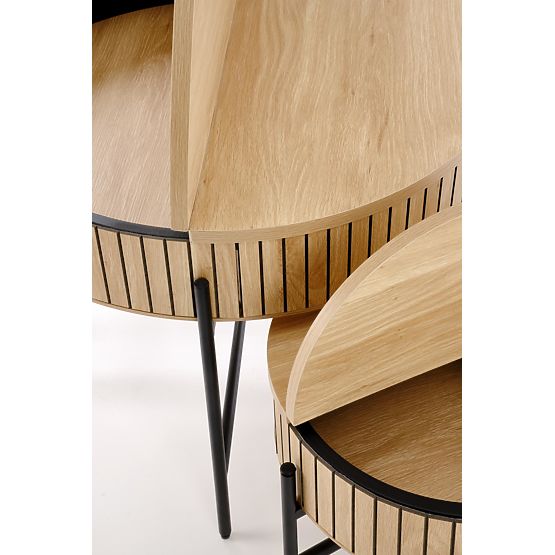 Set DANTE de 2 bănci, natural/negru (1p=1set)