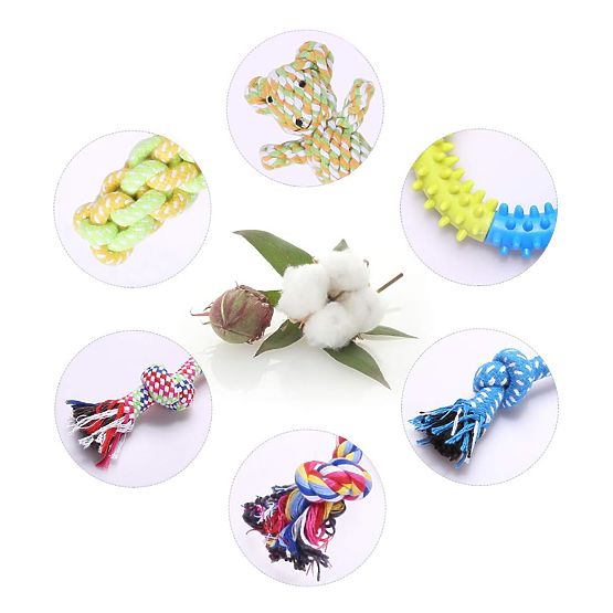 Set de 10 jucării pentru câini DYLAN frânghii de tras