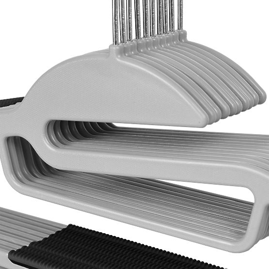 Set de 10 umerașe Flexi gri-negru
