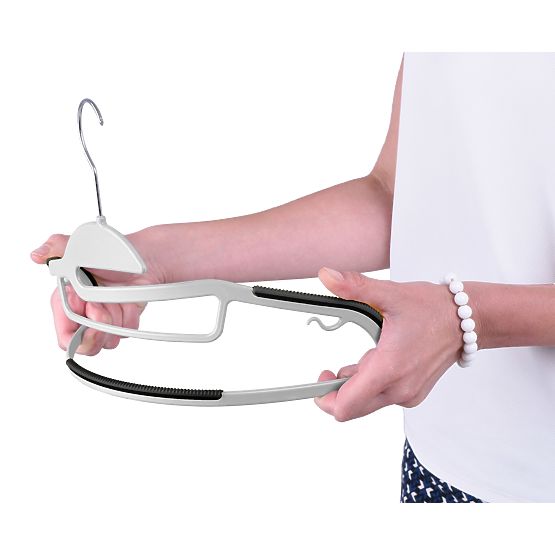 Set de 10 umerașe Flexi gri-negru