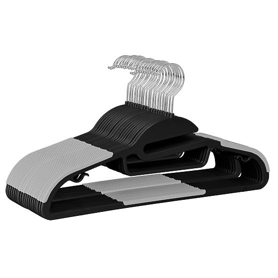 Set de 10 umerașe Flexi negru-gri