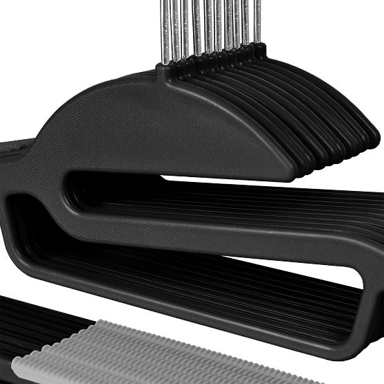 Set de 10 umerașe Flexi negru-gri
