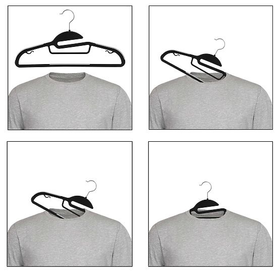 Set de 10 umerașe Flexi negru-gri