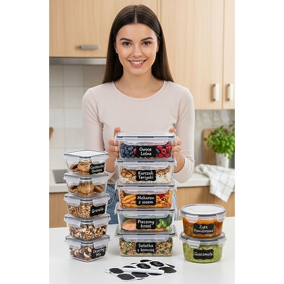 Set de 12 recipiente din plastic RIMINI