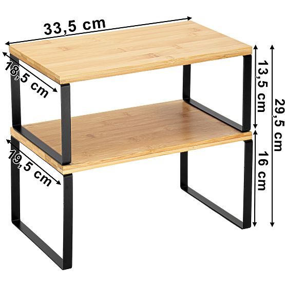Set de 2 rafturi din bambus GINGER