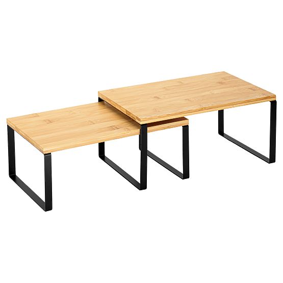 Set de 2 rafturi din bambus GINGER