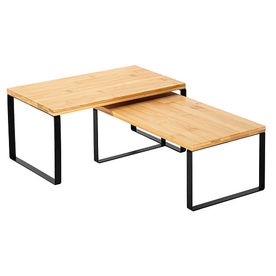 Set de 2 rafturi din bambus GINGER