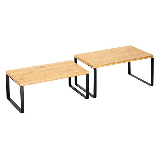 Set de 2 rafturi din bambus GINGER