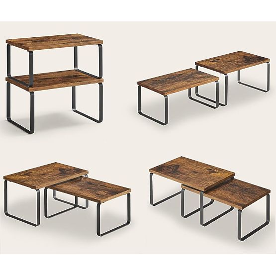 Set de 2 rafturi din bambus GINGER RUSTIC