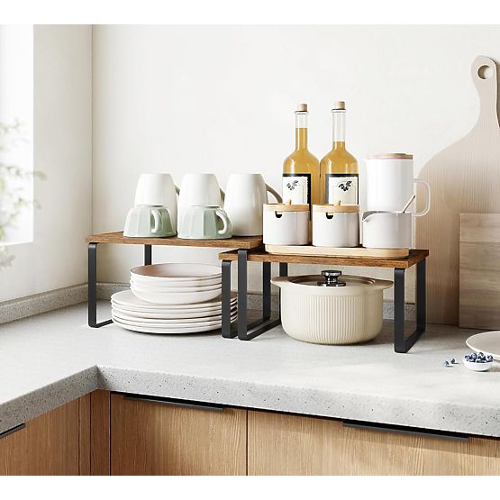 Set de 2 rafturi din bambus GINGER RUSTIC