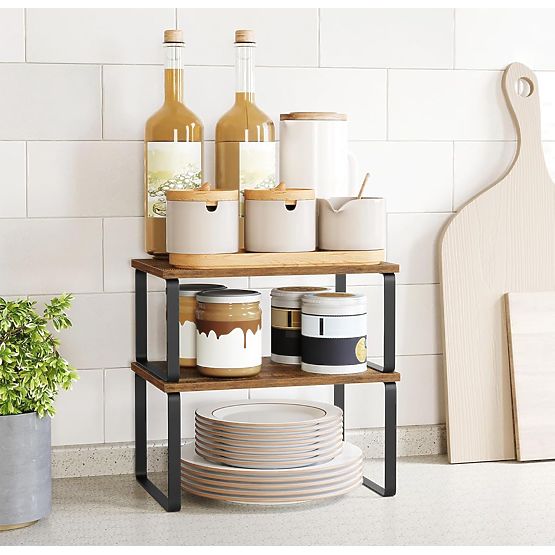 Set de 2 rafturi din bambus GINGER RUSTIC