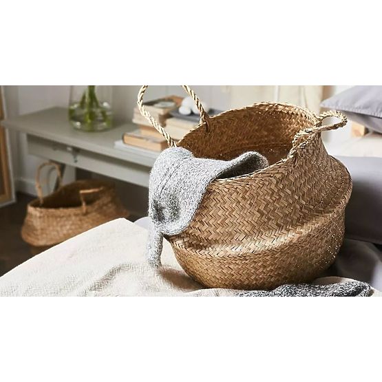 Set de 3 coșuri naturale BOHO