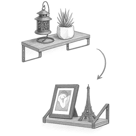 Set de 3 rafturi loft SIRIN craft