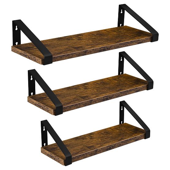 Set de 3 rafturi loft SIRIN negru