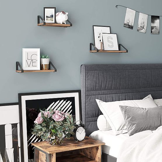 Set de 3 rafturi loft SIRIN negru