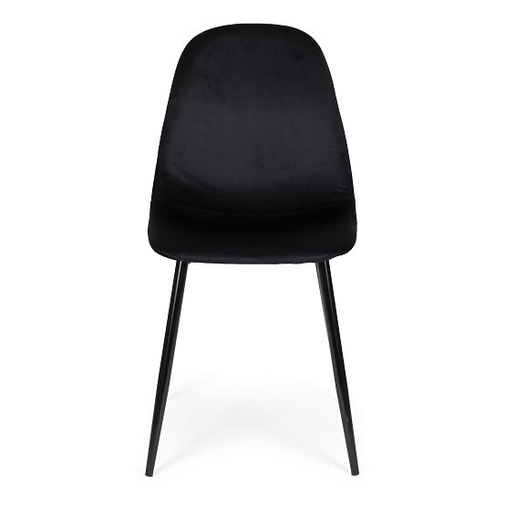 Set de 4 scaune din catifea pentru sufragerie și living - negre