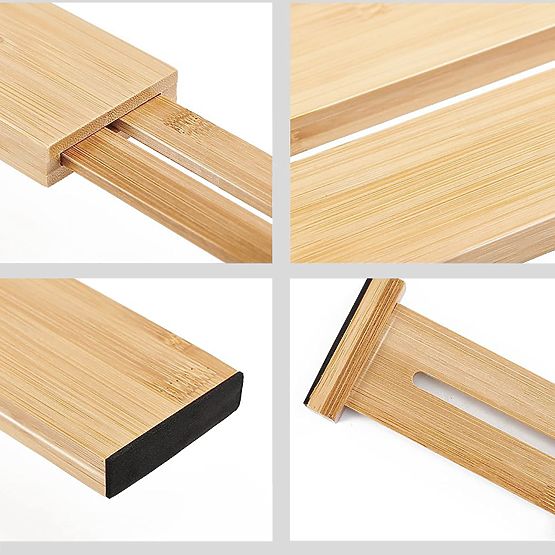 Set de 4 separatoare din bambus pentru sertar RITA