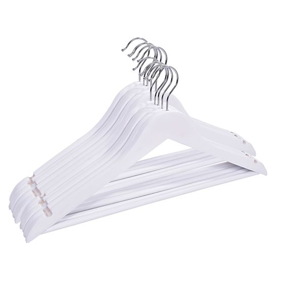 Set de 5 umerașe din lemn RONDO alb