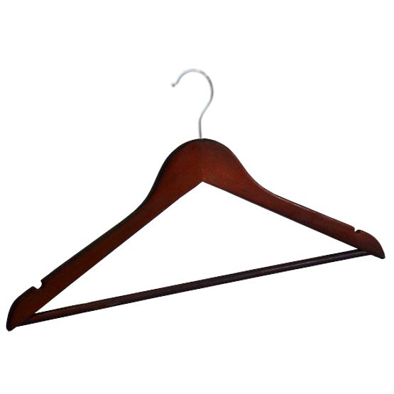 Set de 5 umerașe din lemn RONDO maro închis