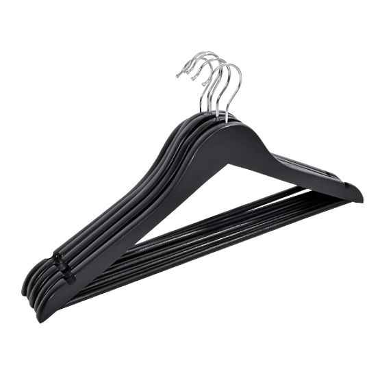 Set de 5 umerașe din lemn RONDO negru