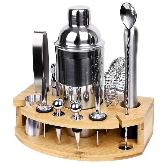 Set de barman CHESTER cromat 12 piese