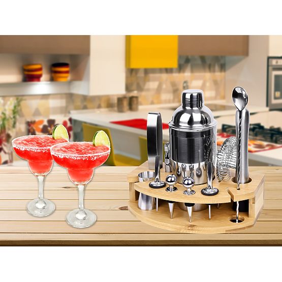 Set de barman CHESTER cromat 12 piese