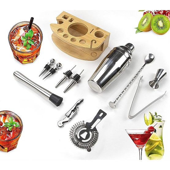 Set de barman CHESTER cromat 12 piese