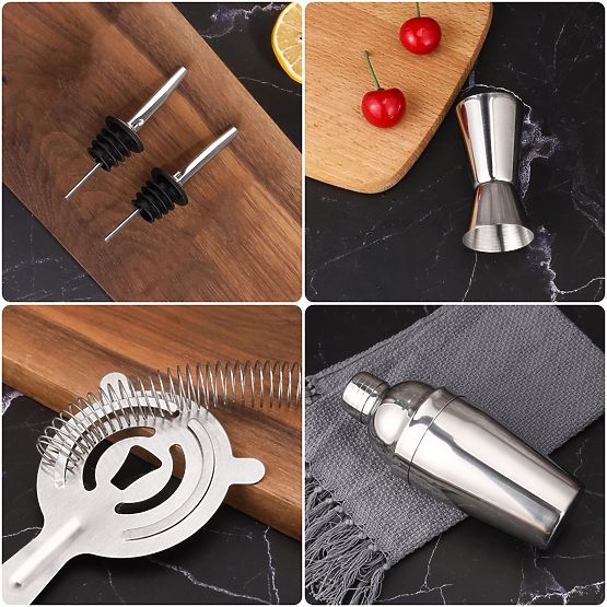 Set de barman CHESTER cromat 12 piese