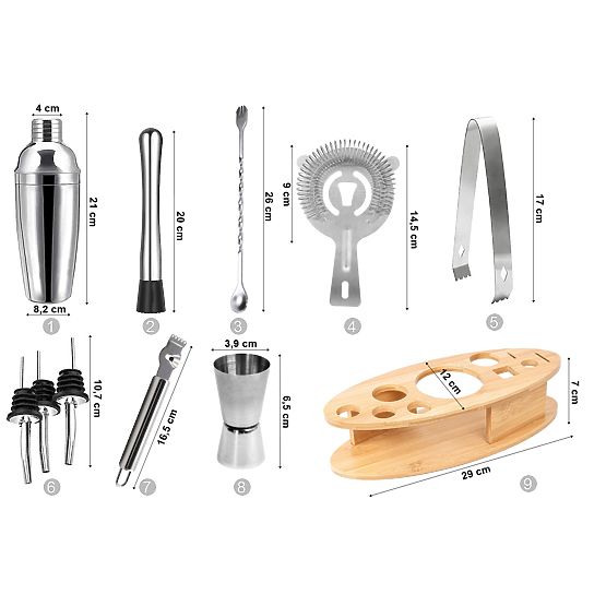 Set de barman DERBY 10 piese