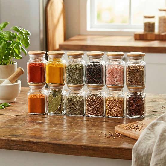 Set de borcane pentru condimente HIDALGO, 12 bucăți