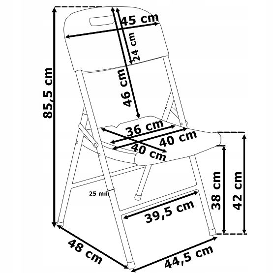 Set de catering FETA BLACK 180 cm + 6 scaune BLACK