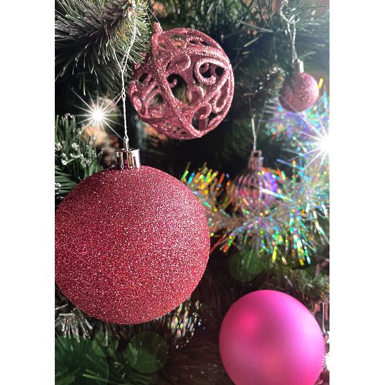 Set de decorațiuni de Crăciun Lila/Rose 208 buc