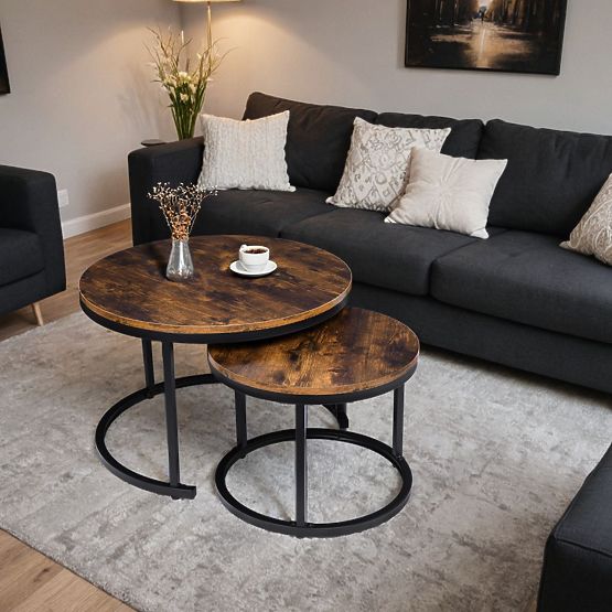 Set de două mese loft Galen Rustic