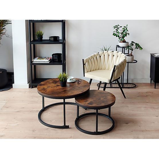 Set de două mese loft Galen Rustic
