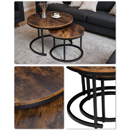 Set de două mese loft Galen Rustic