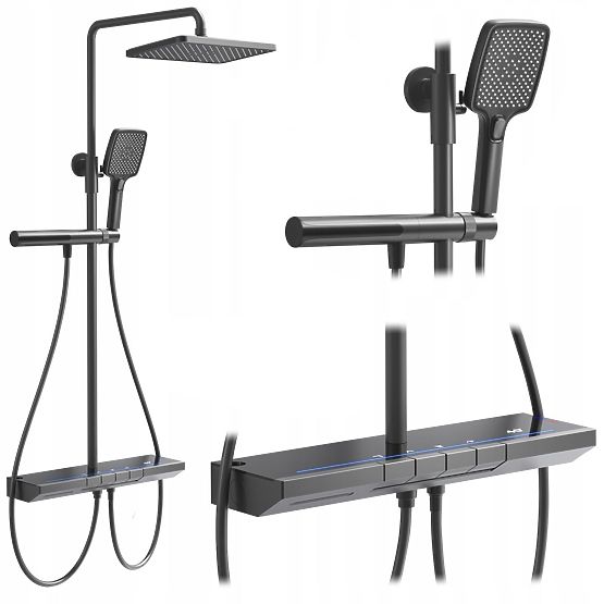 Set de duș cu termostat REA Pedro Titan