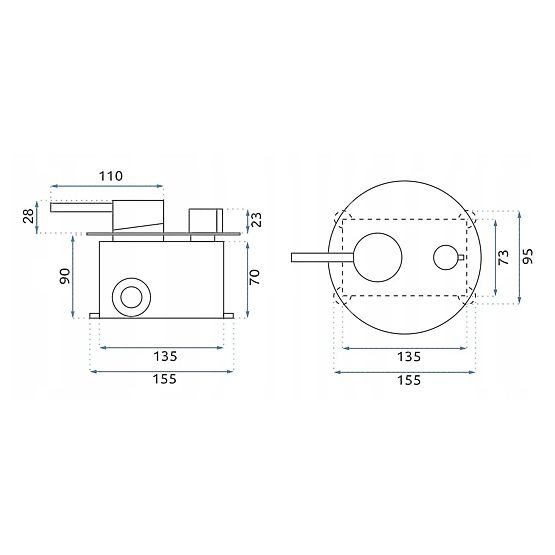 Set de duș încastrat Rea Argon Auriu Periat + BOX