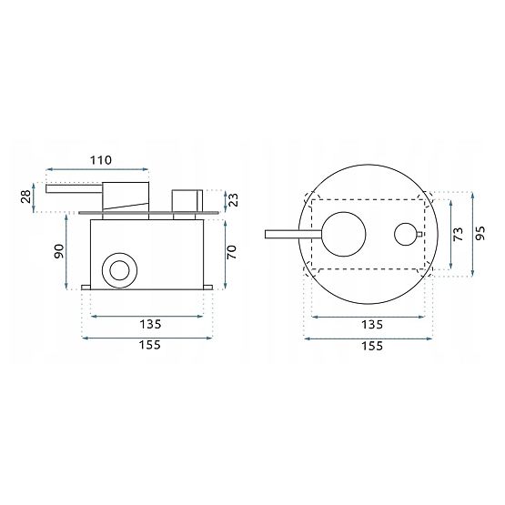 Set de duș încastrat Rea Lungo Grip Auriu Periat + BOX