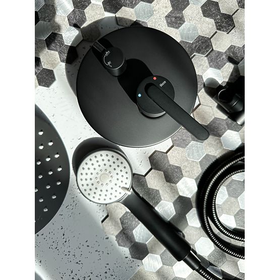 Set de duș încastrat Rea Ontario Negru + BOX