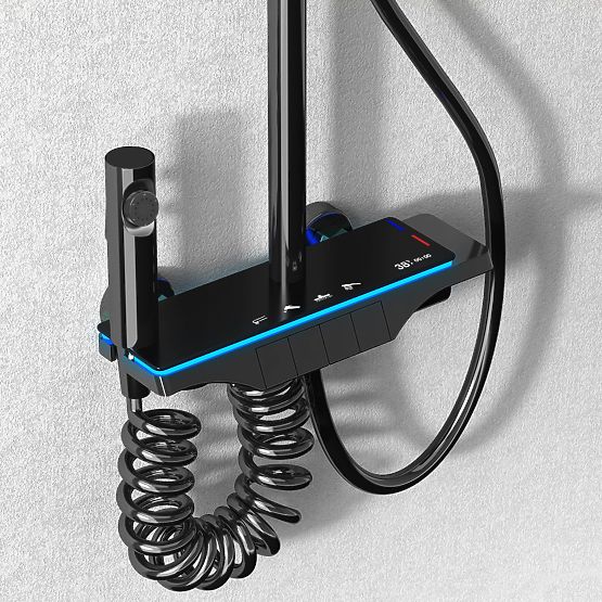 Set de duș REA Savio cu afișaj LED Negru