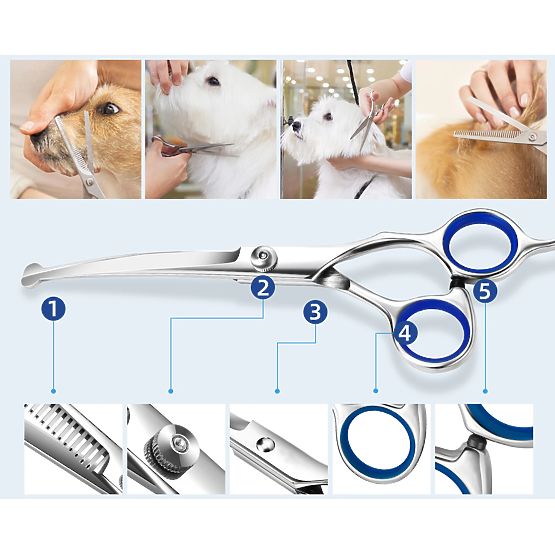 Set de foarfece pentru animale GROMMY pentru câini și pisici