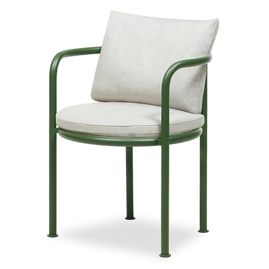 Set de grădină Amarello, masă rotundă 140 cm + 4 scaune, aluminiu, verde/maro bordo