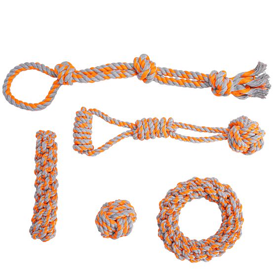 Set de jucării de tras pentru câini SPANKY 5 bucăți