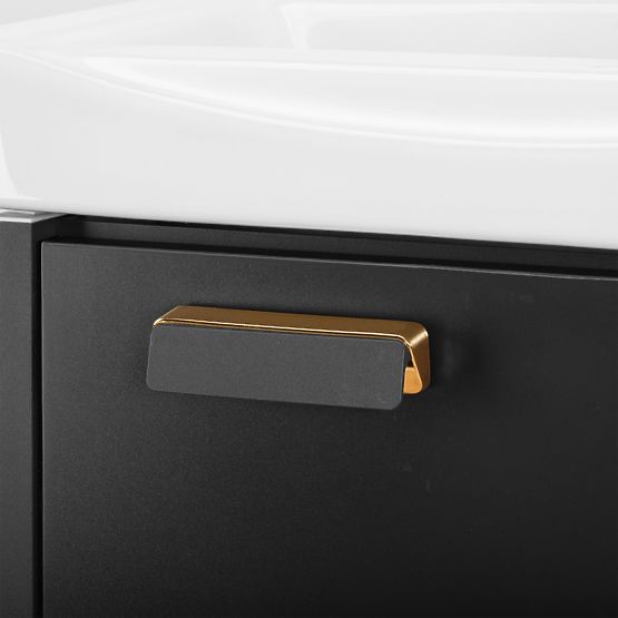 Set de mobilier de baie cu lavoar Molly 40 cm Gri