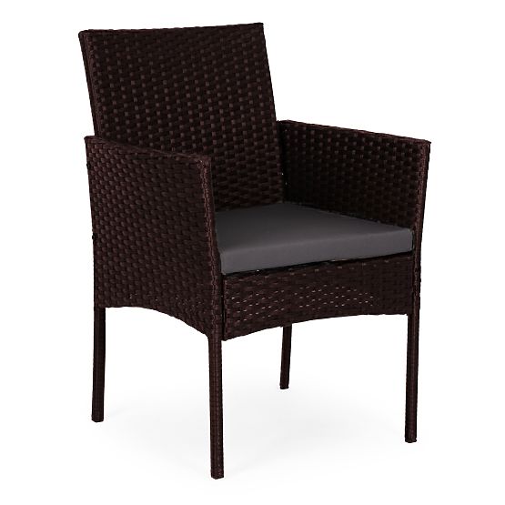 Set de mobilier de grădină din tehnoratan bancă masă scaune maro închis MultiGarden