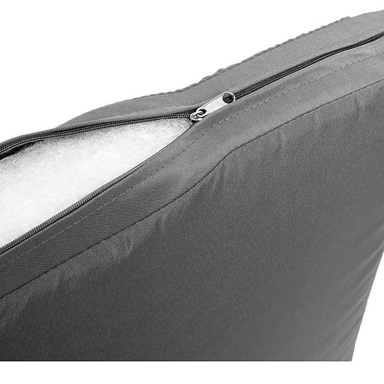 Set de mobilier de grădină din tehnoratan MAGNOLIA negru cu perne gri