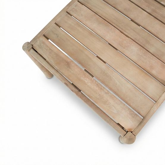 Set de mobilier de grădină Fiorentino 2 aspect de tec, împletitură, lemn de acacia deschis FSC, bej,