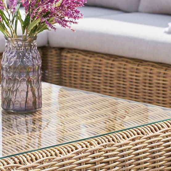 Set de mobilier de grădină Sandy, tehnoratan, bej