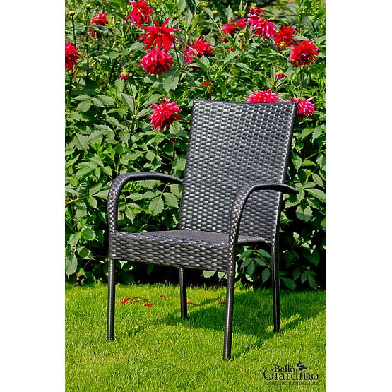 Set de mobilier de sufragerie din tehnoratan (masă 150×90 cm + 6 × scaune) AVVICENTE, negru